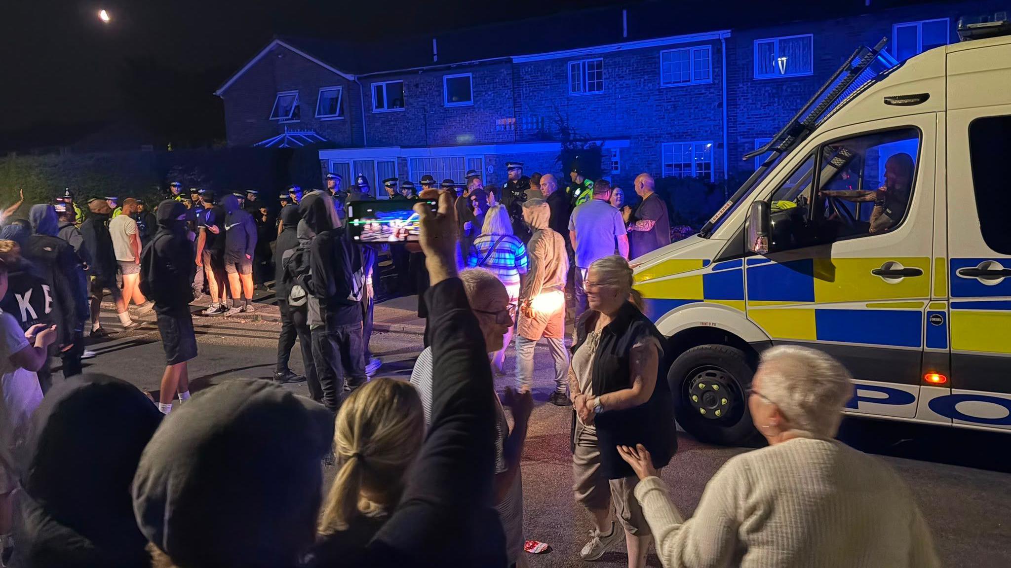 Arrests and injuries amid anti-immigration disorder