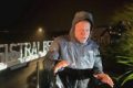 Presenter battles strong winds as Storm Austen hits Newquay