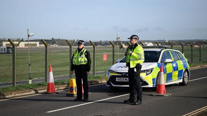 Two re-arrested on suspicion of assisting Iran intelligence after RAF Fairford incident
