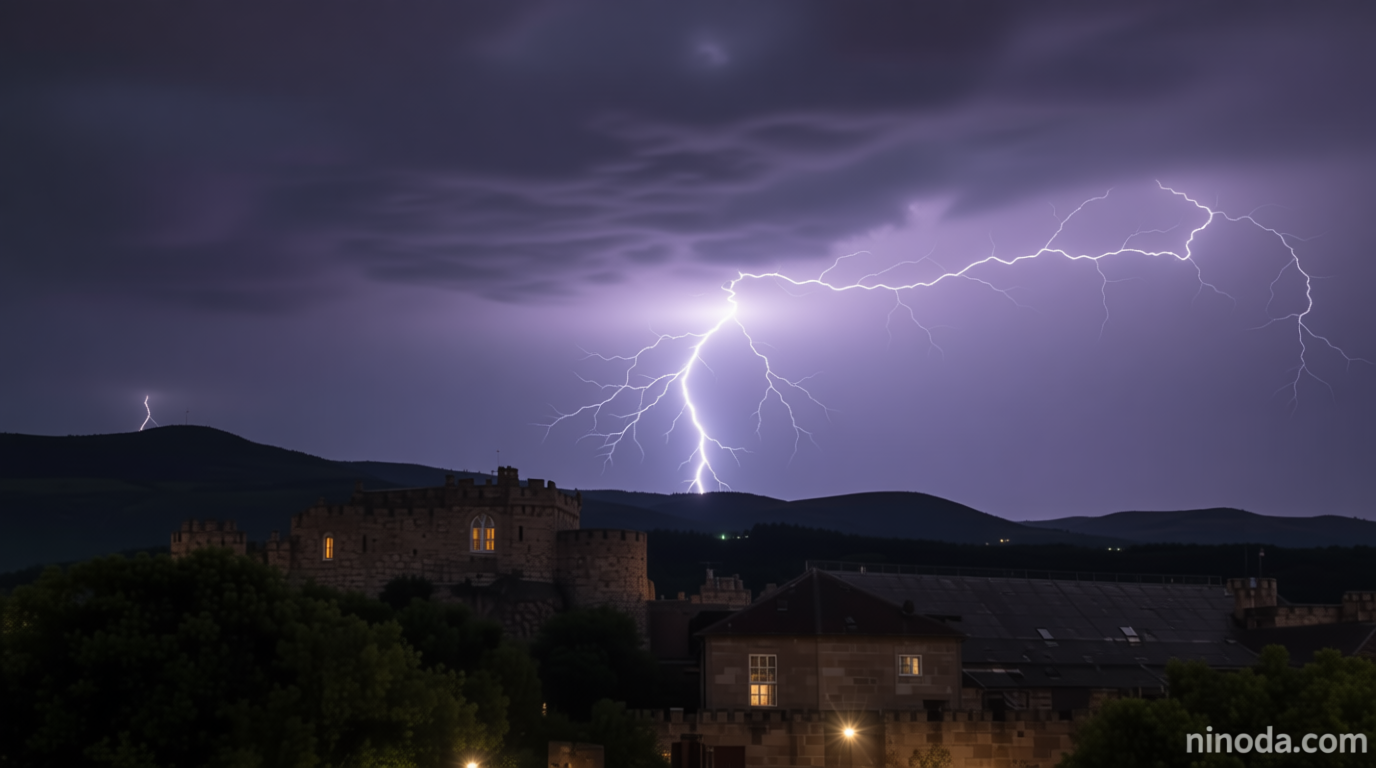 Watch: Lightning strikes seen across UK
