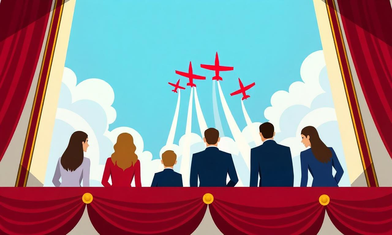 Royal Family watch Red Arrows flypast on palace balcony