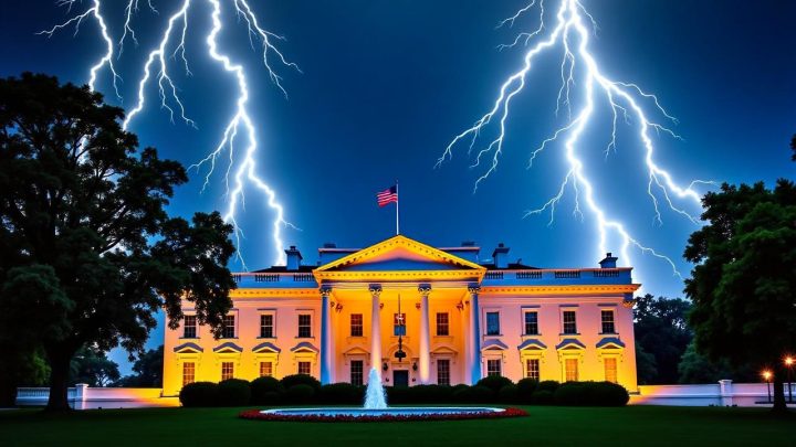Thunderstorms threaten Trump’s UFC cage fight on the White House lawn