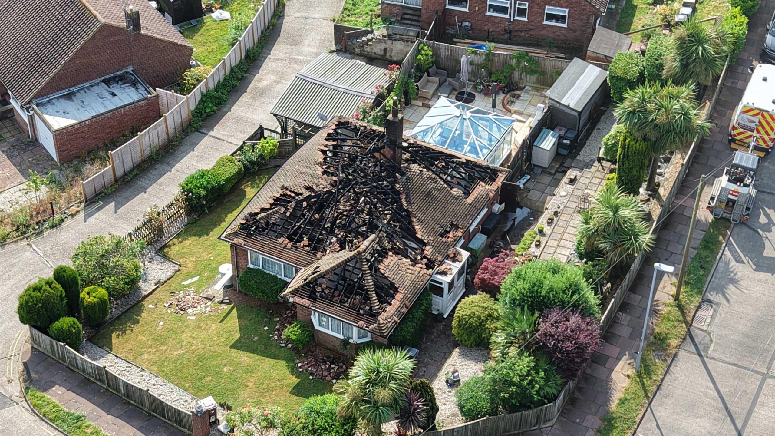 Lightning causes fires and serious house damage