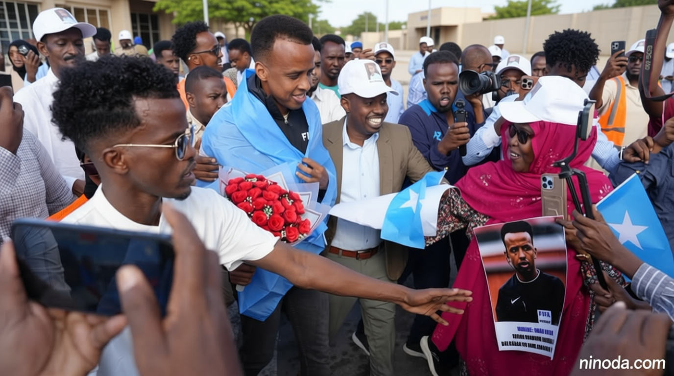 Banned referee Artan arrives home in Somalia
