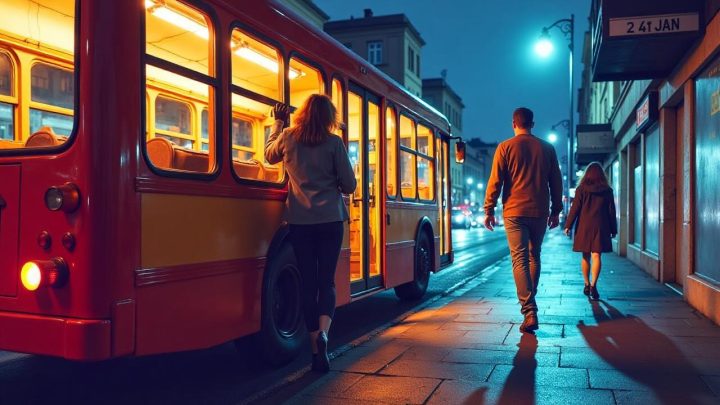 Man bailed after woman pushed into path of bus