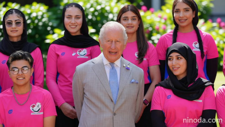 King meets women’s cricket team that is not allowed to exist
