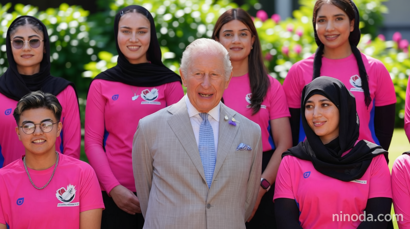 King meets women’s cricket team that is not allowed to exist