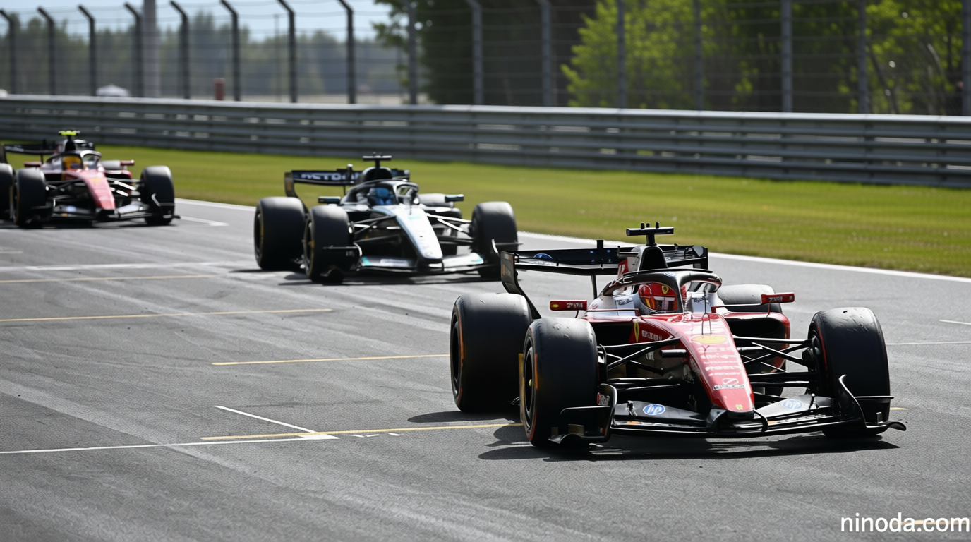 Leclerc wins dramatic race from Russell and Hamilton