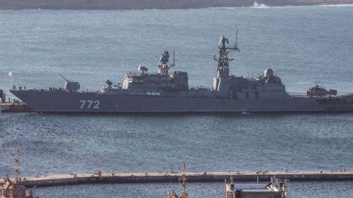 Russian warship carried out firing exercise off Plymouth coast