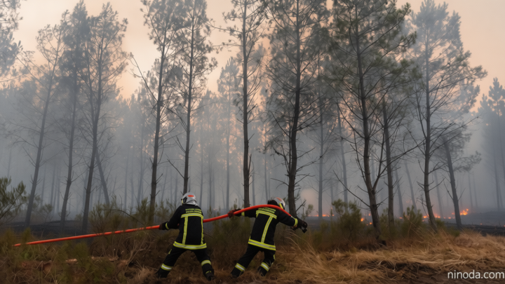 France and Spain wildfire witnesses describe ‘wall of flames’, fear and stress