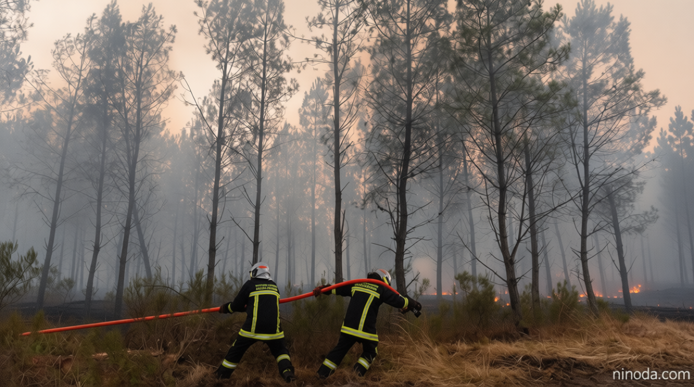 France and Spain wildfire witnesses describe ‘wall of flames’, fear and stress