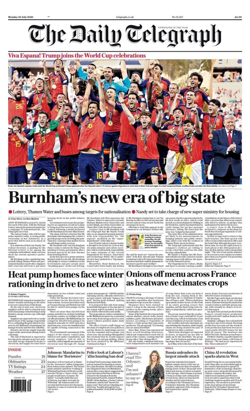 ‘Burnham’s new era’ and ‘Viva España!’