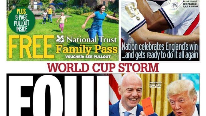 ‘World cup storm’ and ‘King puts foot down’
