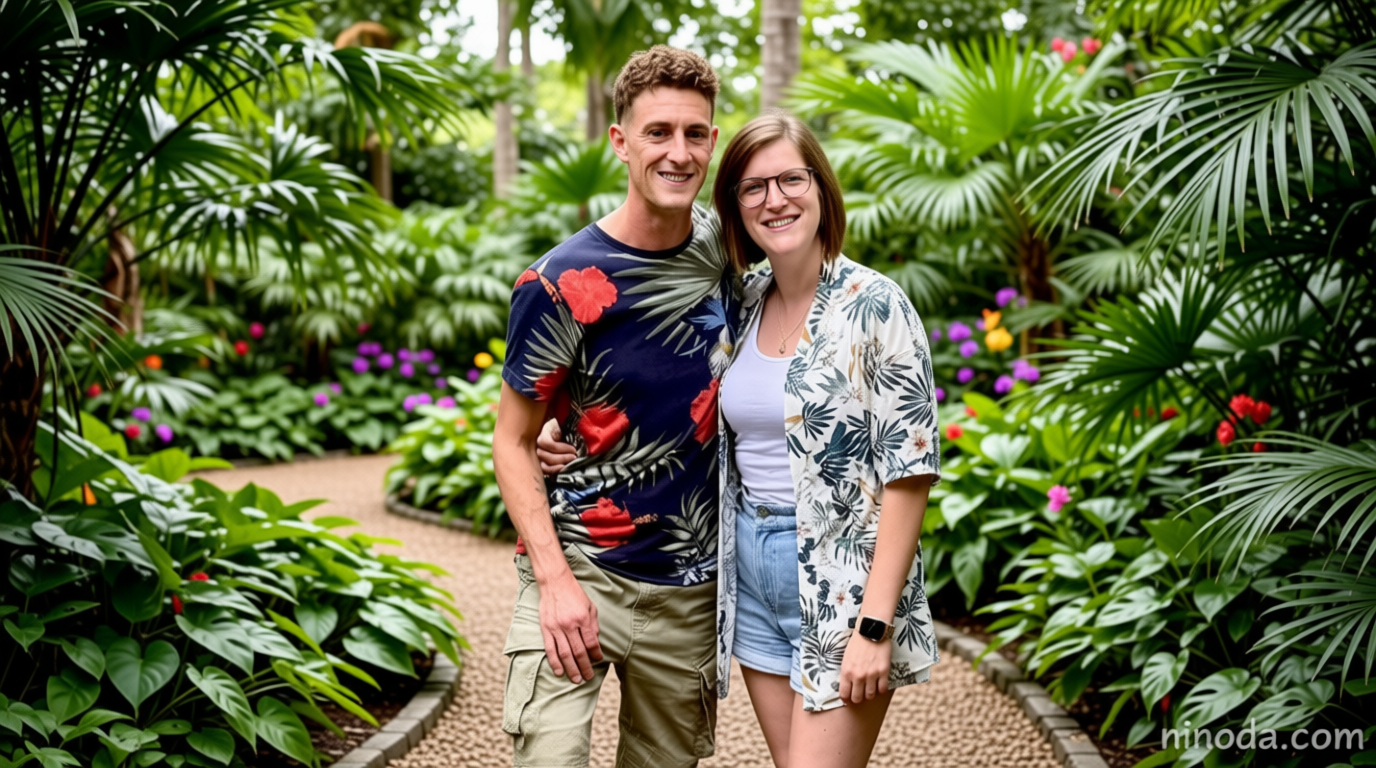 Couple turn mid-terrace garden into tropical jungle with poisonous plants