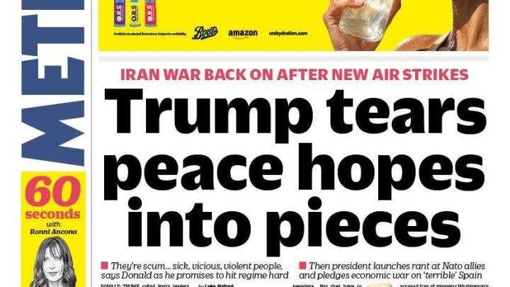 ‘Iran war back on’ and ‘Count Binface exclusive’