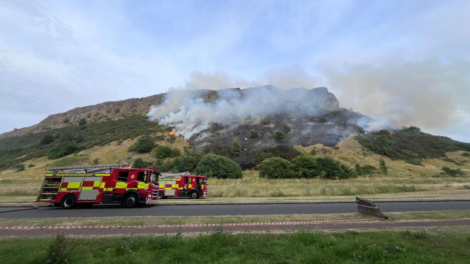Fire crews battling blaze on Arthur’s Seat in Edinburgh