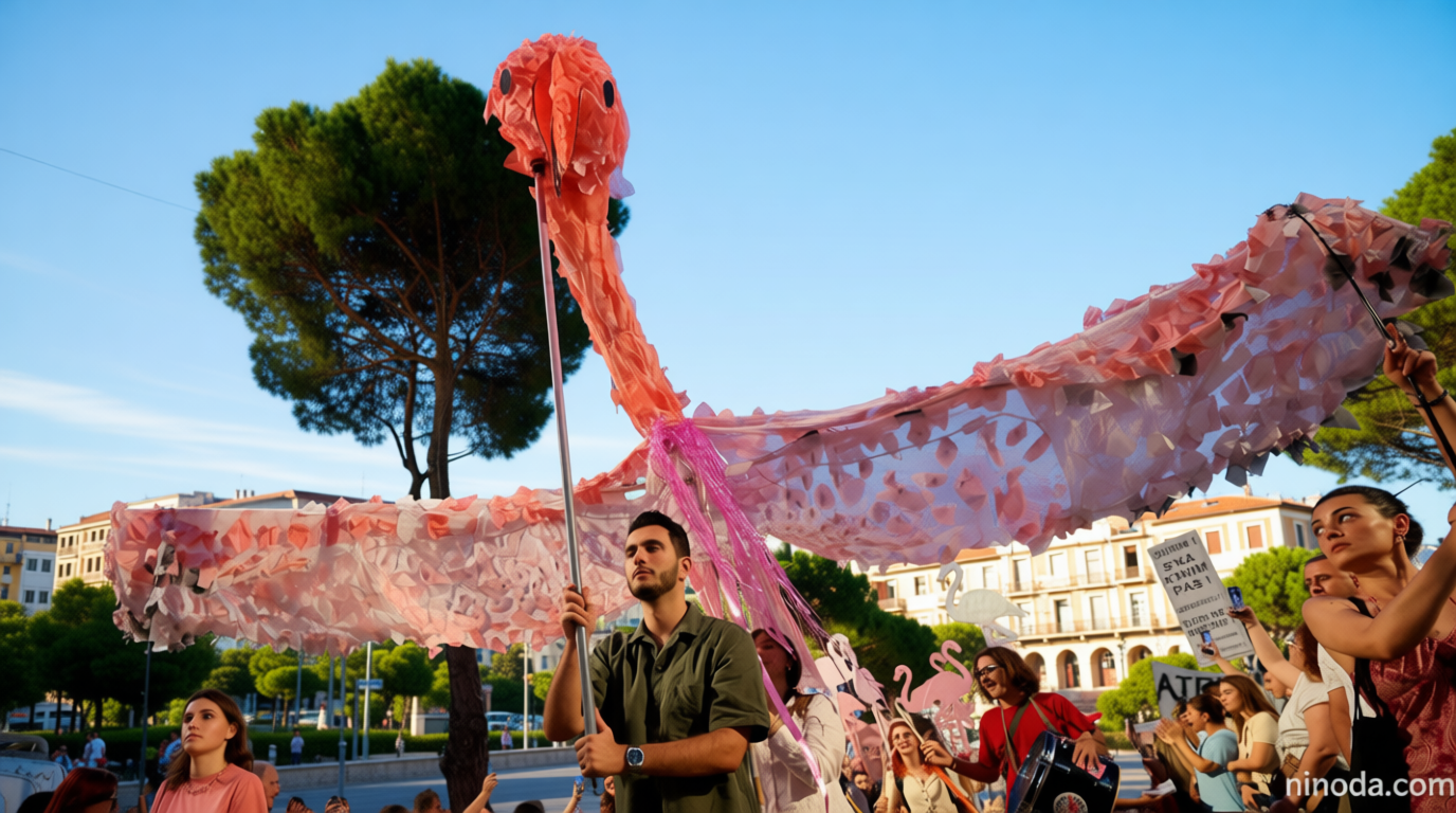 ‘Flamingo Revolution’ takes off as thousands demand Albanian PM’s resignation