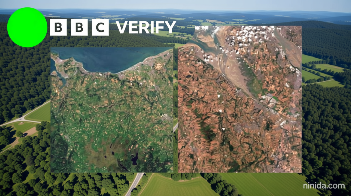 Satellite images show impact of heatwaves and drought on UK landscape