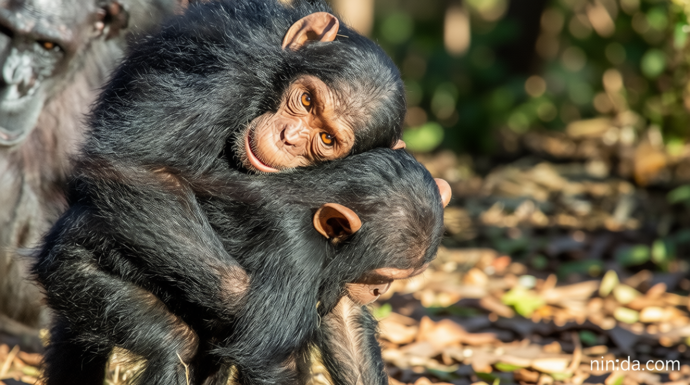 Great Apes kiss and cuddle to keep the peace, says study