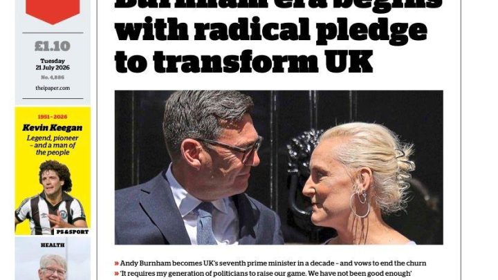 ‘Burnham era begins’ and ‘King Kev’