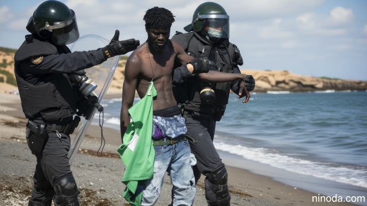 Hundreds of migrants swim from Morocco to Spanish enclave of Ceuta