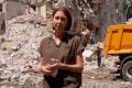 Watch: BBC at site of deadly Russian attack on Kyiv flats