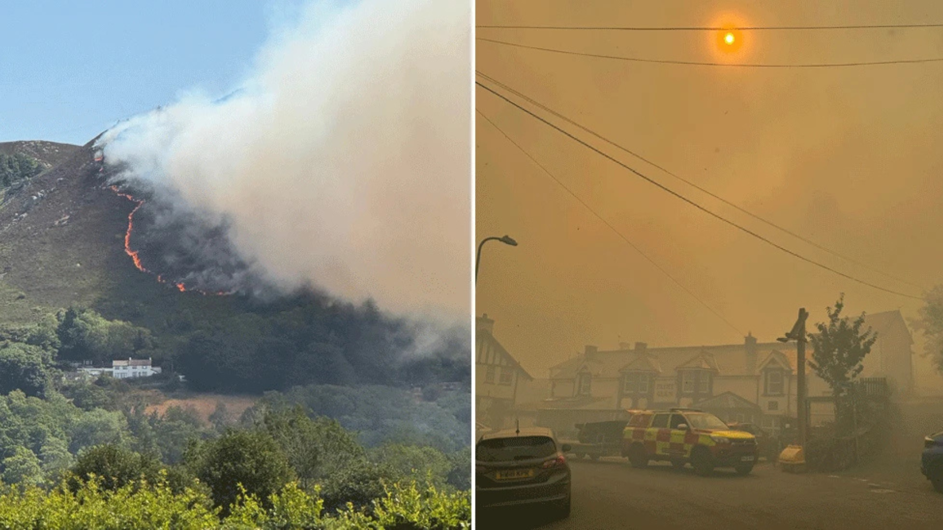 Major incident declared in Wales as firefighters tackle wildfires across UK