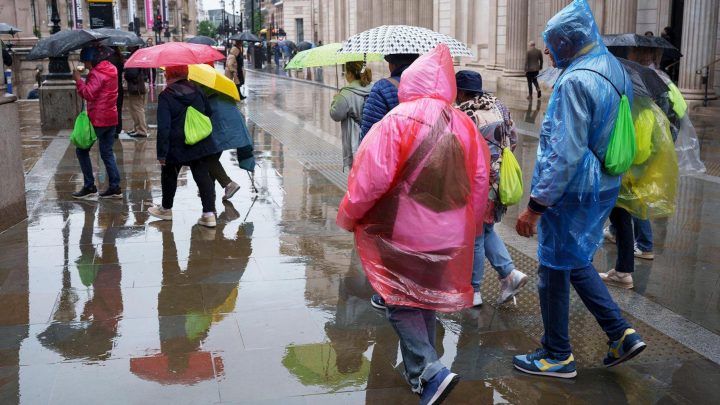 Thunderstorm warnings issued for parts of UK with flash flooding expected