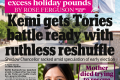 ‘Kemi gets Tories battle ready’ and ‘Posh makes some dosh’