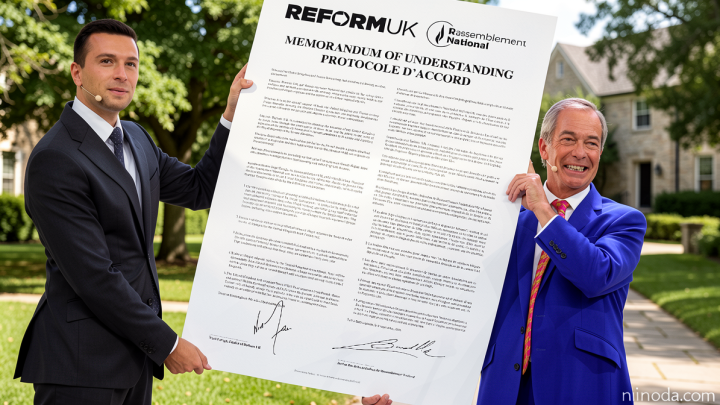Farage unveils small boats deal with French National Rally party
